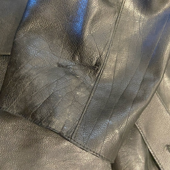 HUGO BOSS Men’s Black Leather Jacket Made in Italy - Picture 10 of 10